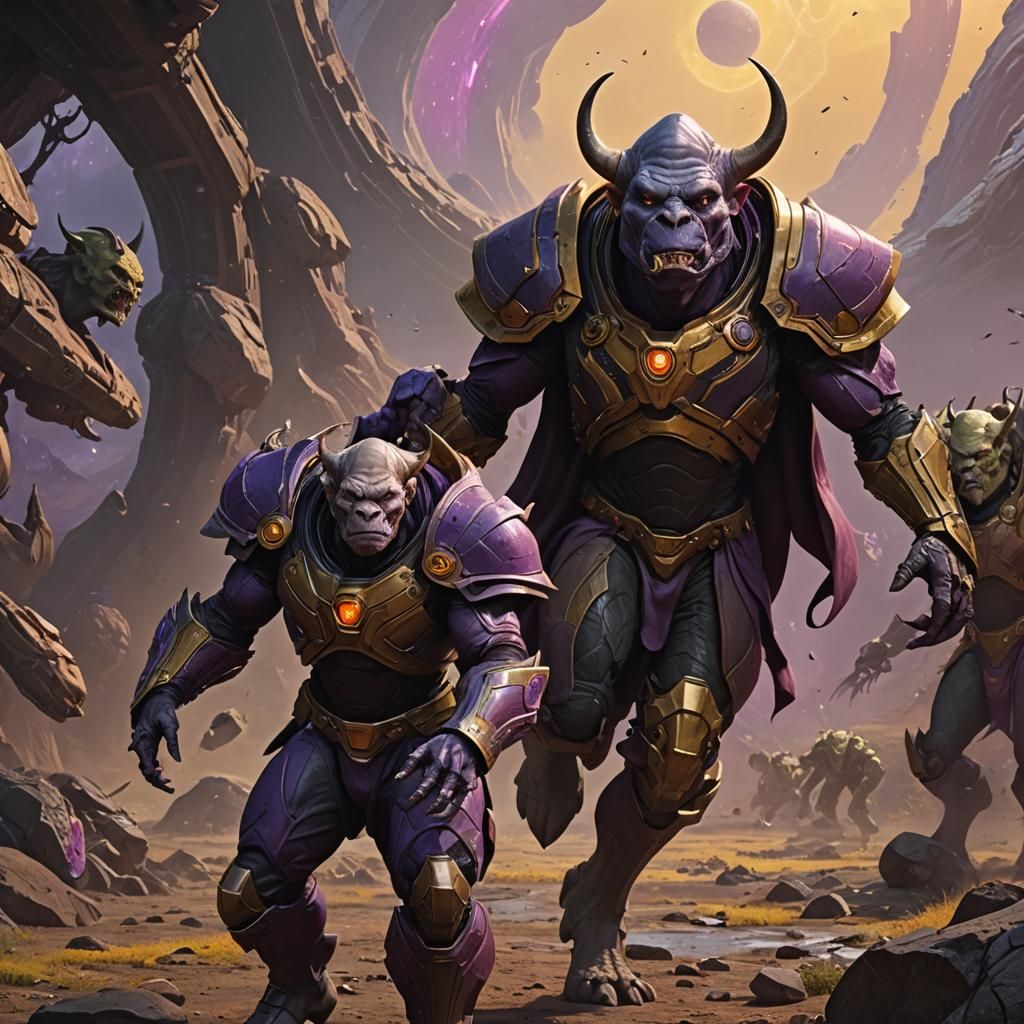 Rhino Skrull Hybrid: Dark Fantasy Concept Art