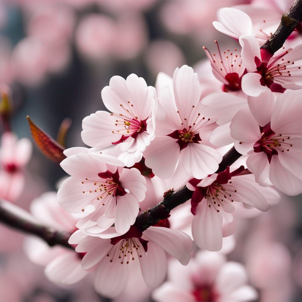 Delicate Cherry Blossoms in Spring Bloom
