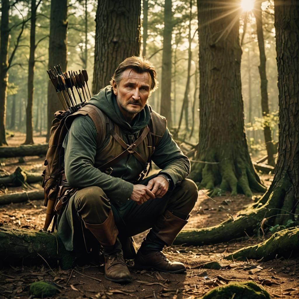 Liam Neeson as Robin Hood Film Still