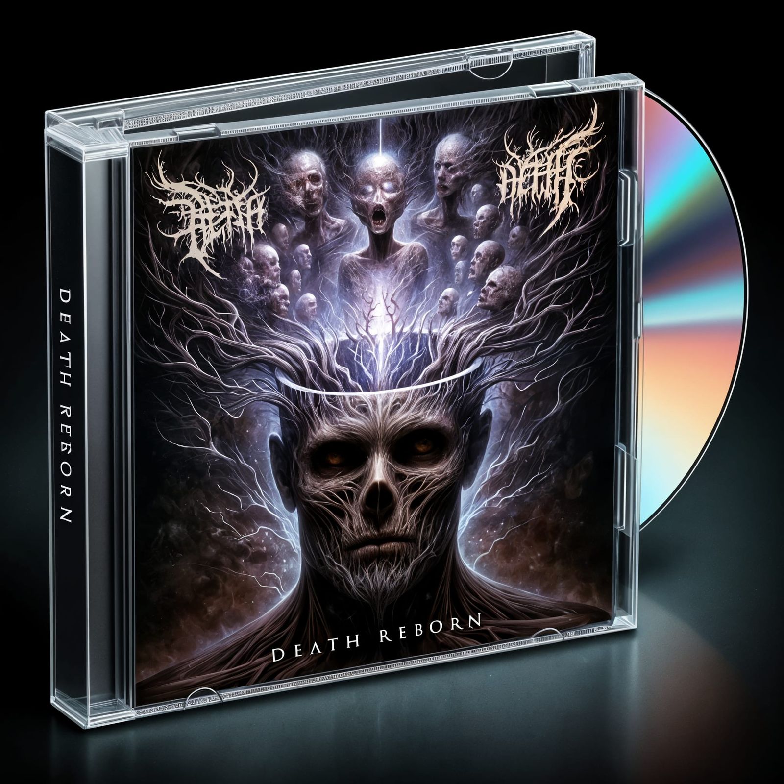 Death Reborn Album Cover: Ghostly Death Metal Art