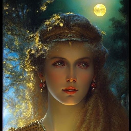 Enchanted Forest Portrait in Renaissance Style