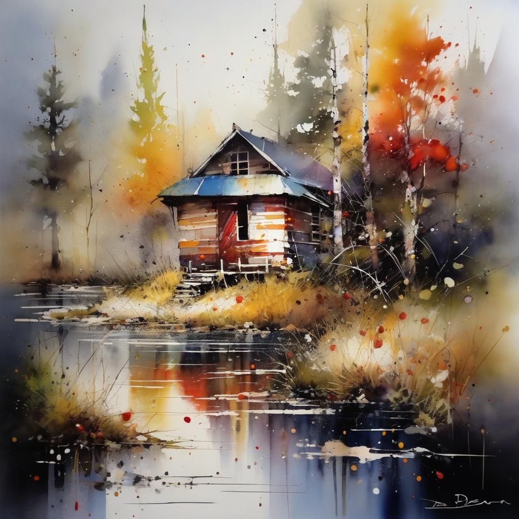 Hummingbird in Watercolor Style