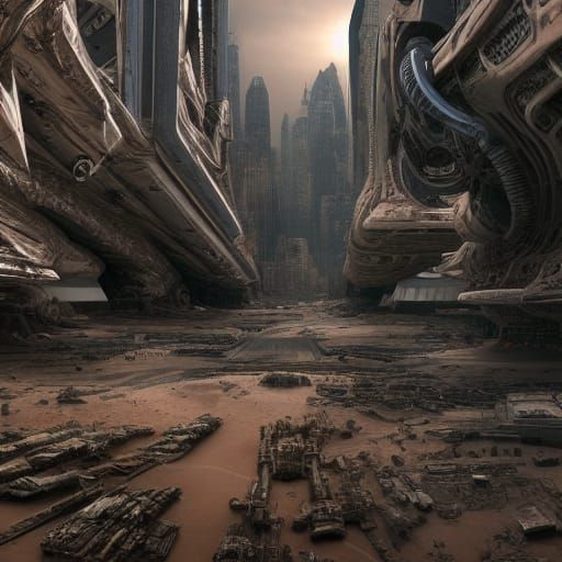 Epic Martian Landscape in Digital Matte Painting