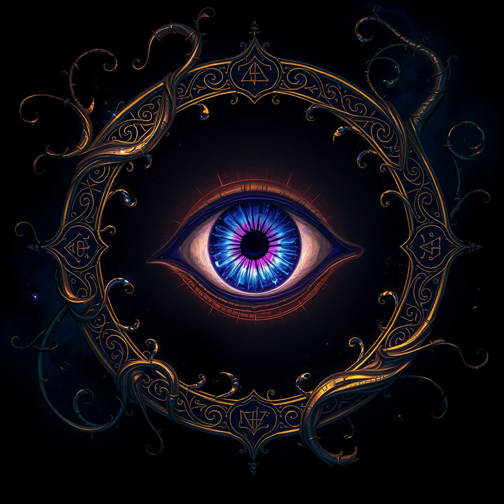 Mesmerizing Eye Emerging from Shadow in Unreal Engine 5