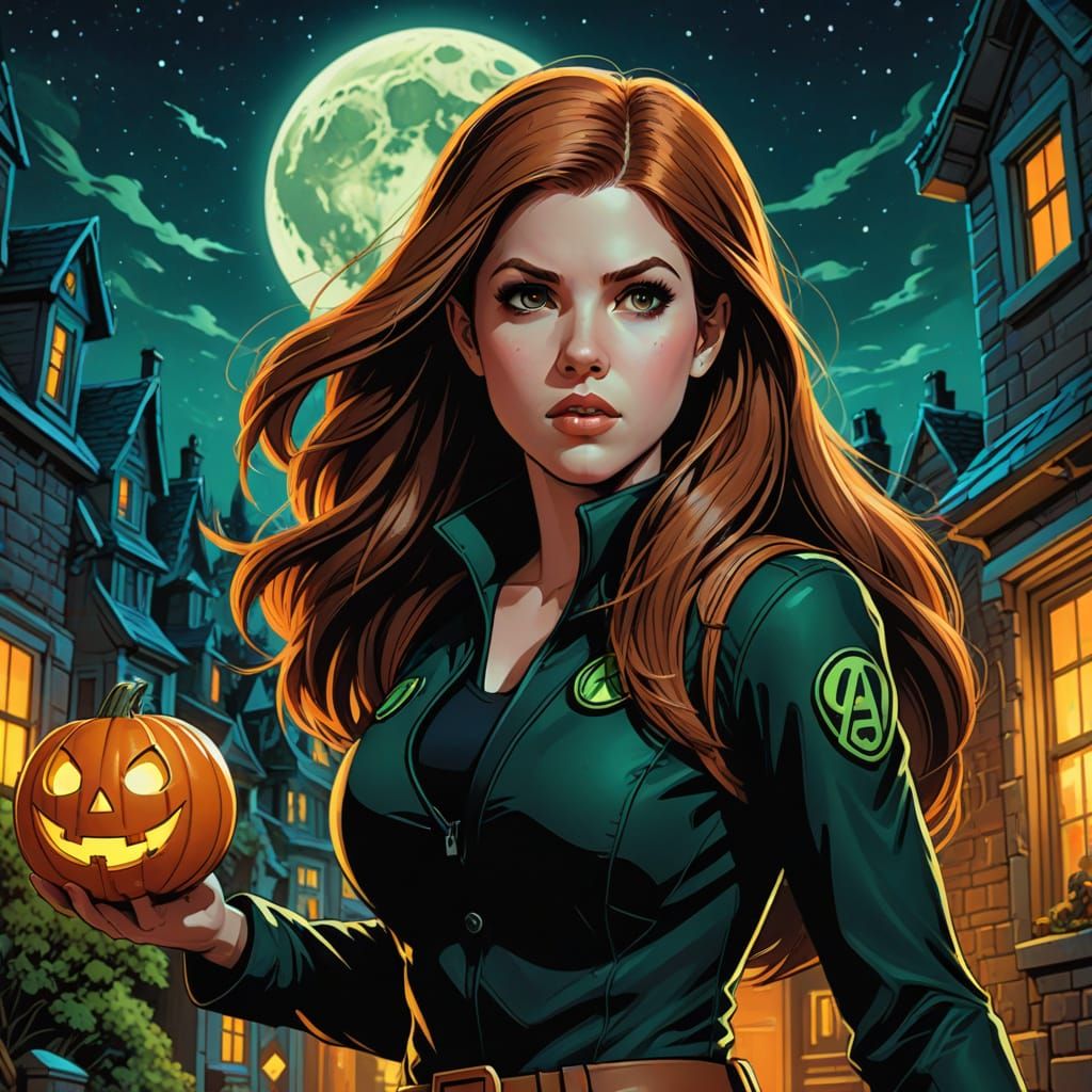Anna Kendrick as Kim Possible in Comic Book Style