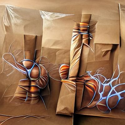 Brown Paper Packages in Airbrush Style