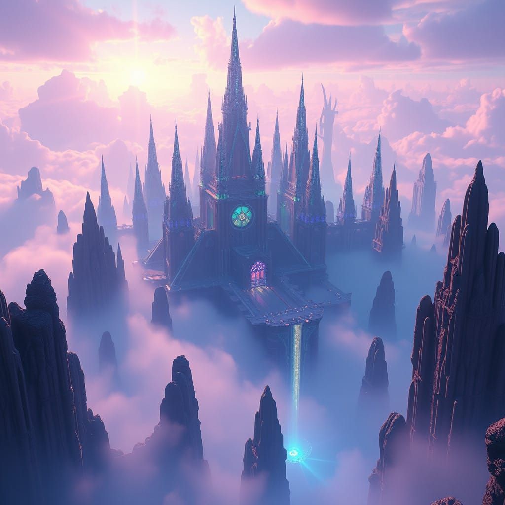 Ethereal Realms in Iridescent Splendor