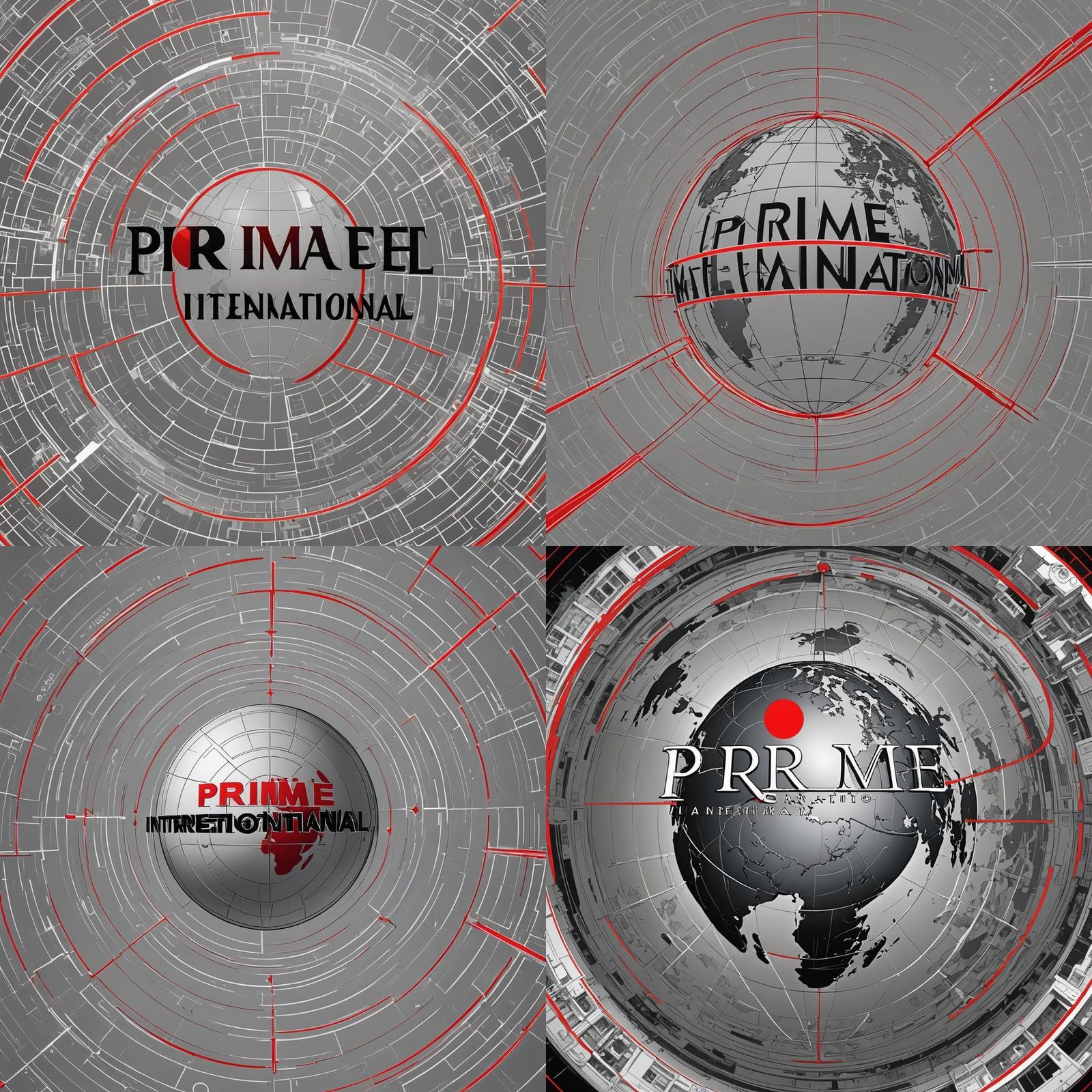 Prime International Logo with Red Globe in Comic Art