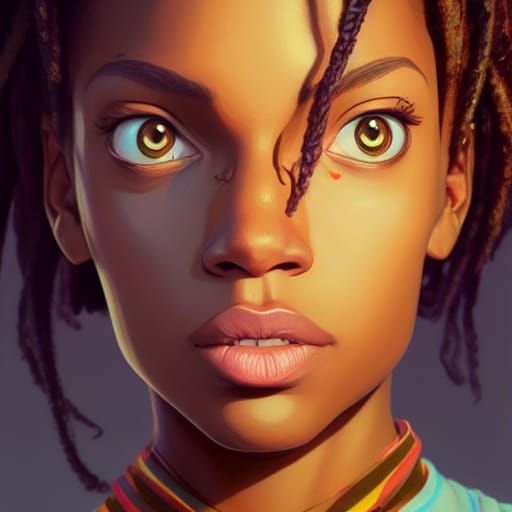 Riley Freeman Portrait by Greg Rutkowski, Artgerm