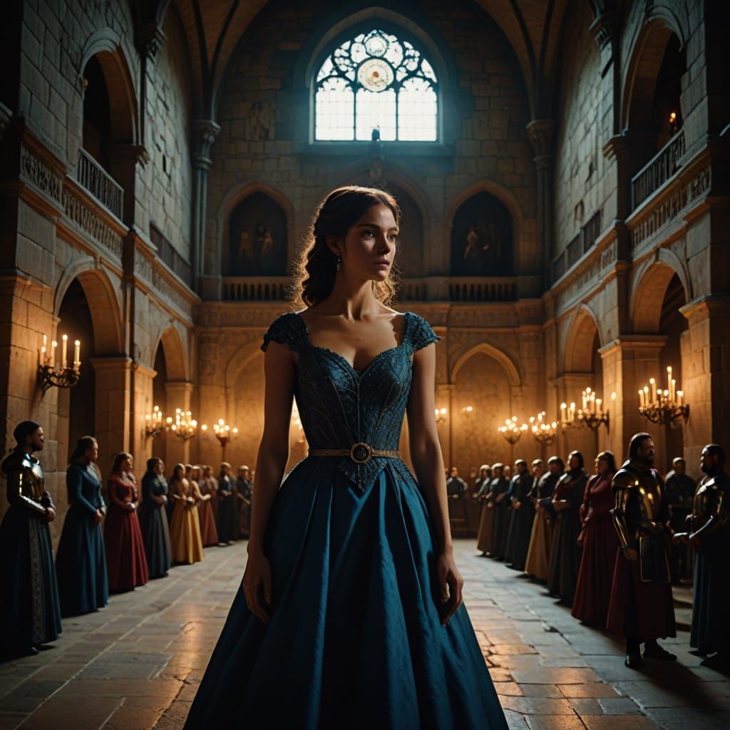 Regal Beauty in a Medieval Castle