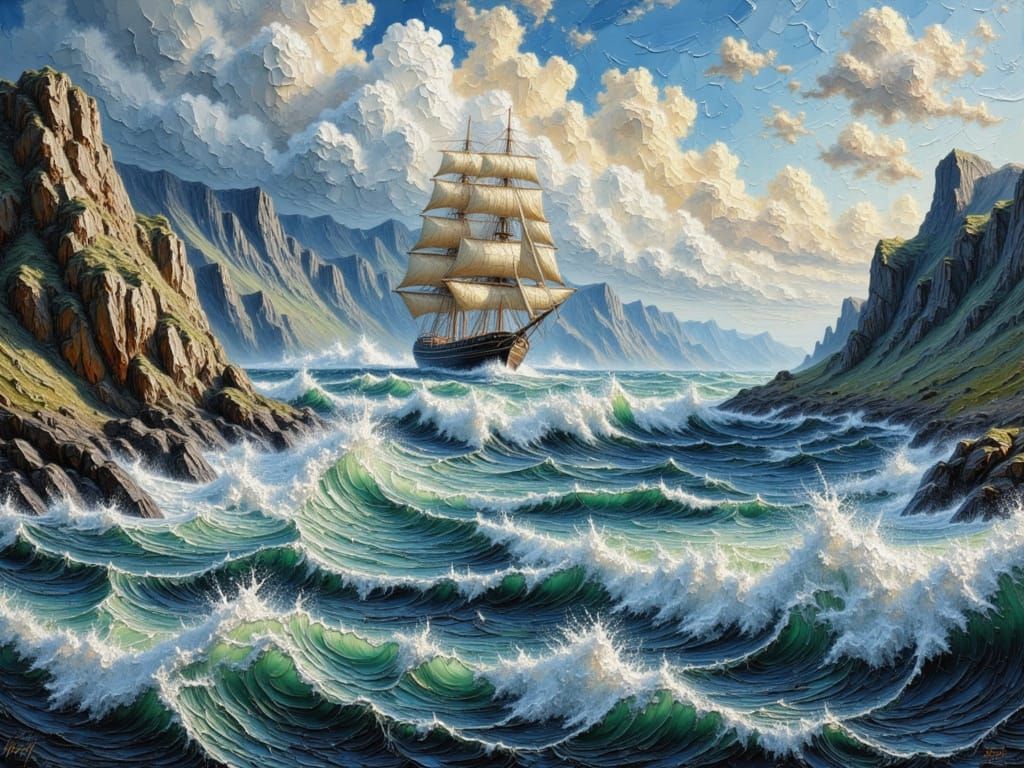 Victorian Ship's Perilous Journey Around Cape Horn