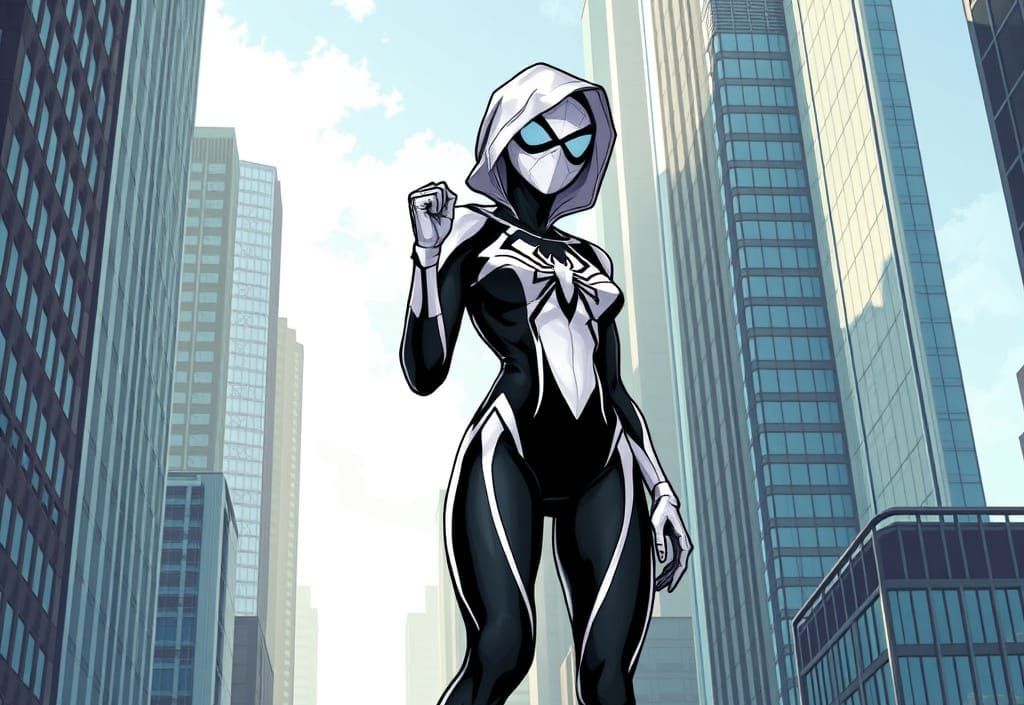 Giant Spider Gwen Dominates Cityscape
