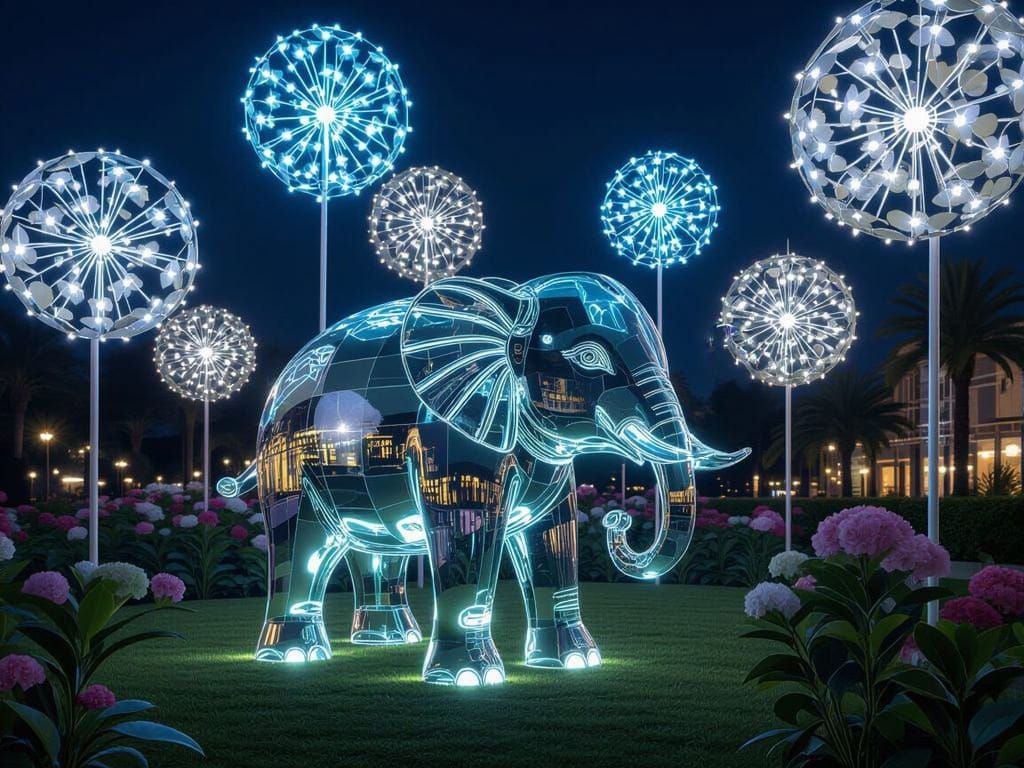 Dreamiful Glass Elephant