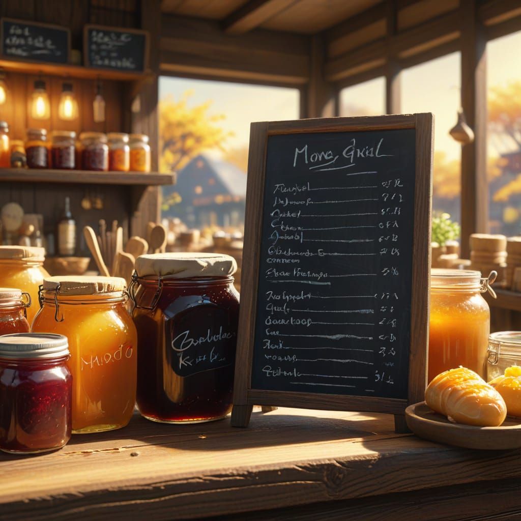 Lively Marketplace in Rustic Anime Style