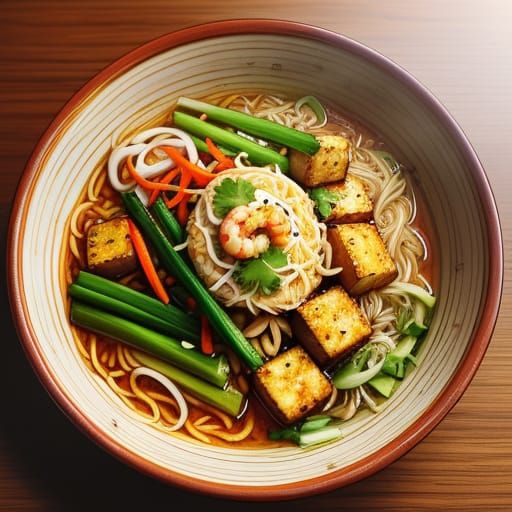 Singapore Laksa Noodle Bowl: Product Photography Portrait
