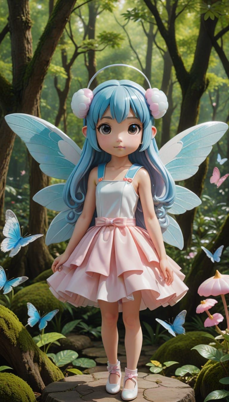 Enchanted Fairy in Shin Hanga Realism Style