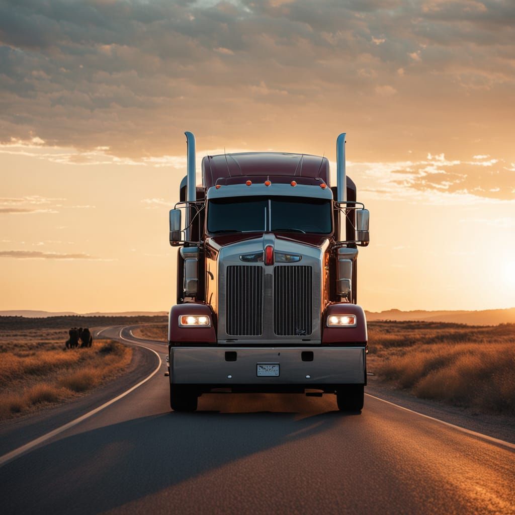 B.J. McKay's Kenworth Truck at Sunset