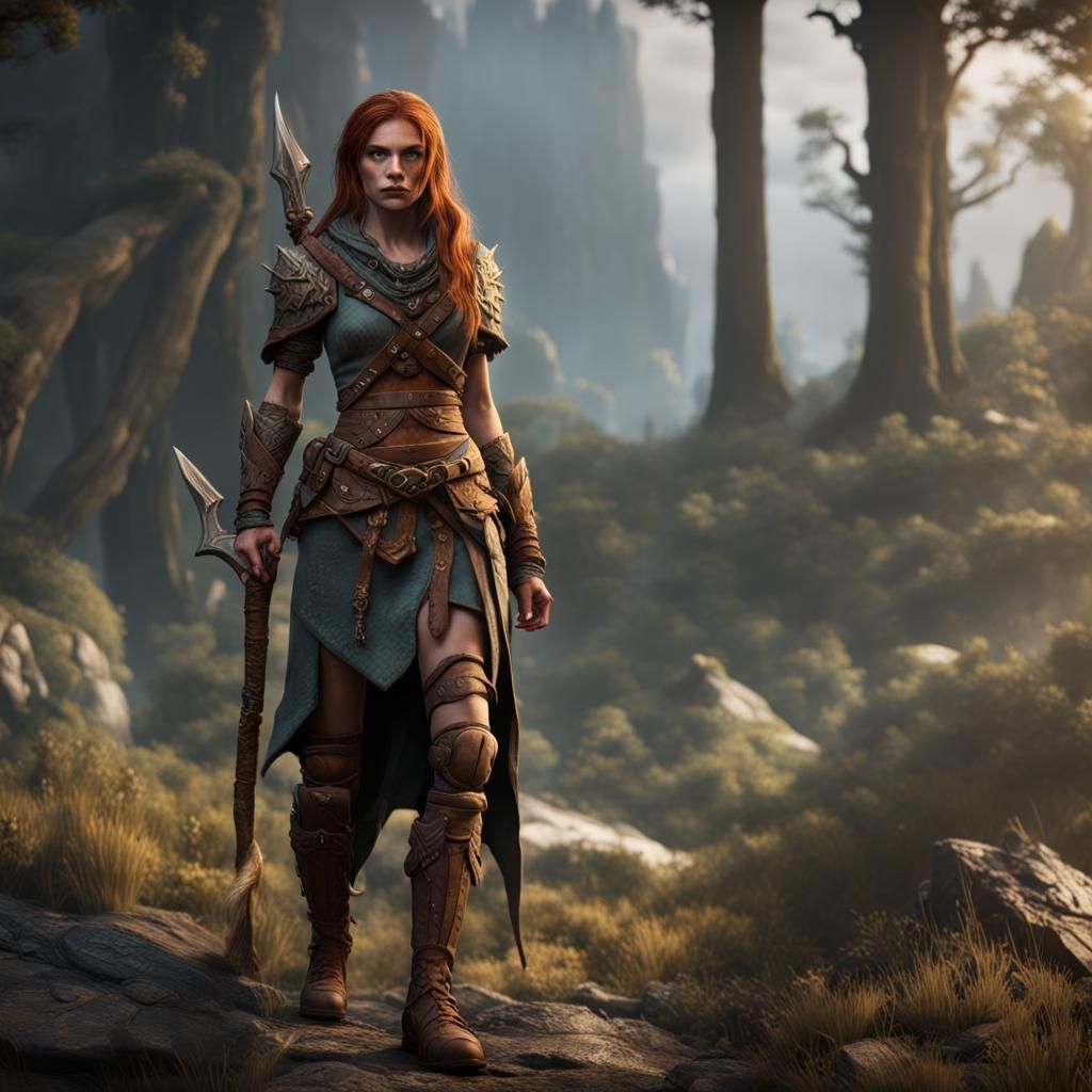 Aela the Huntress Fantasy Concept Art