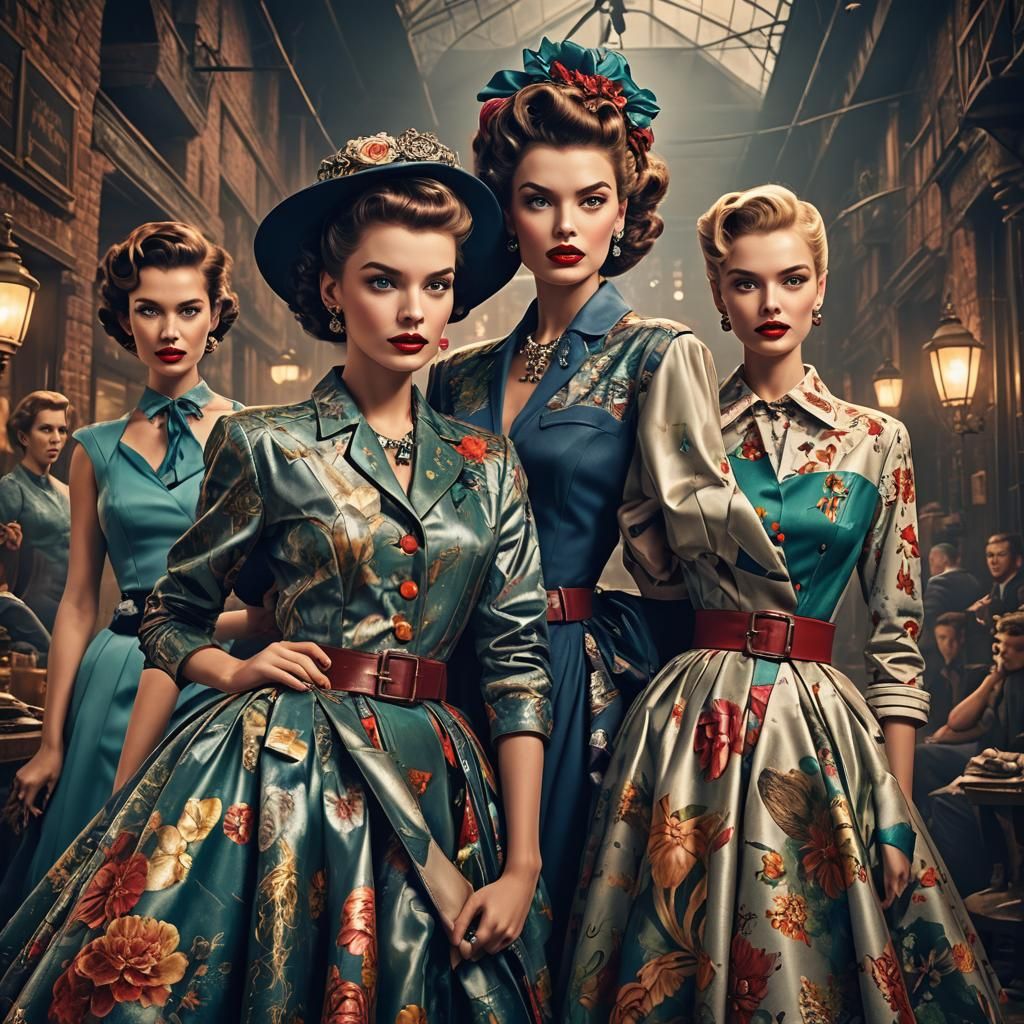 1950s Fashion Magazine Cover in Studio Lighting