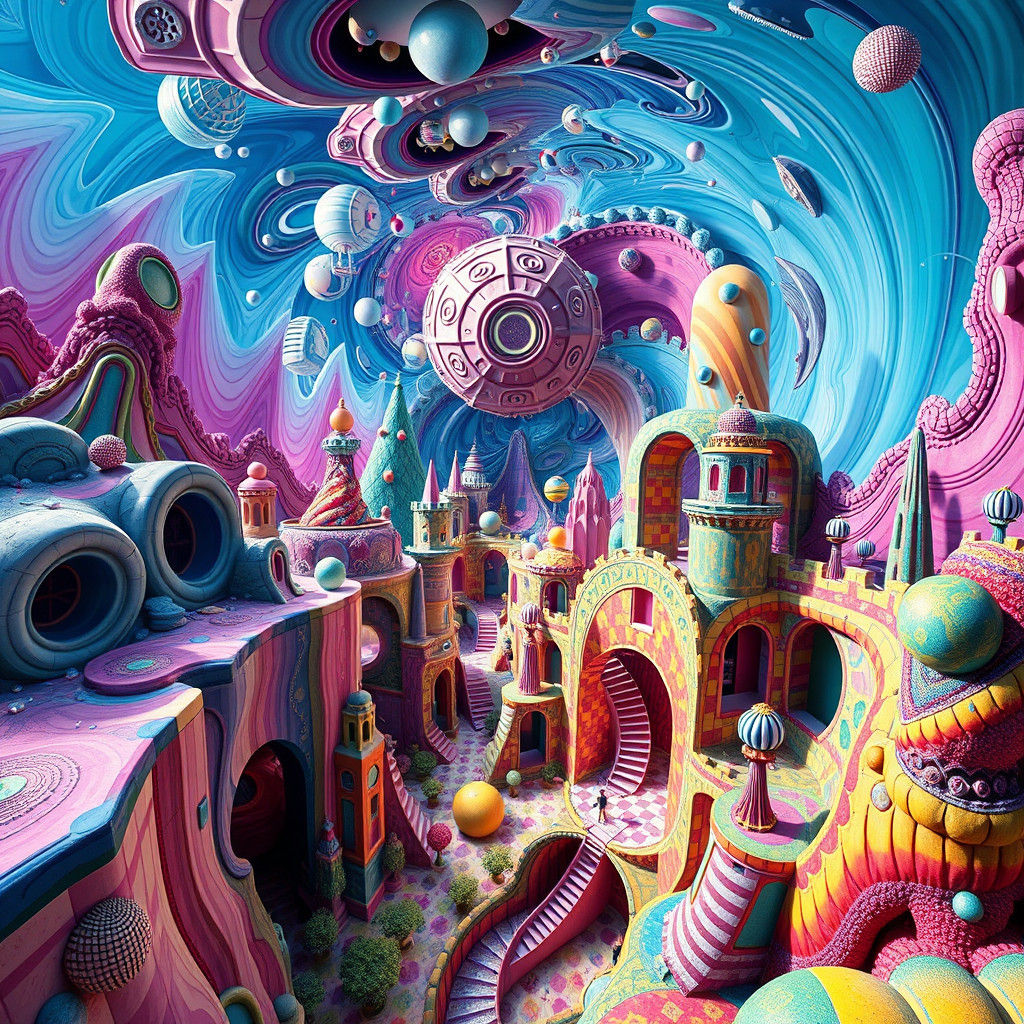 Surreal Optical Illusions in Impossible Architecture