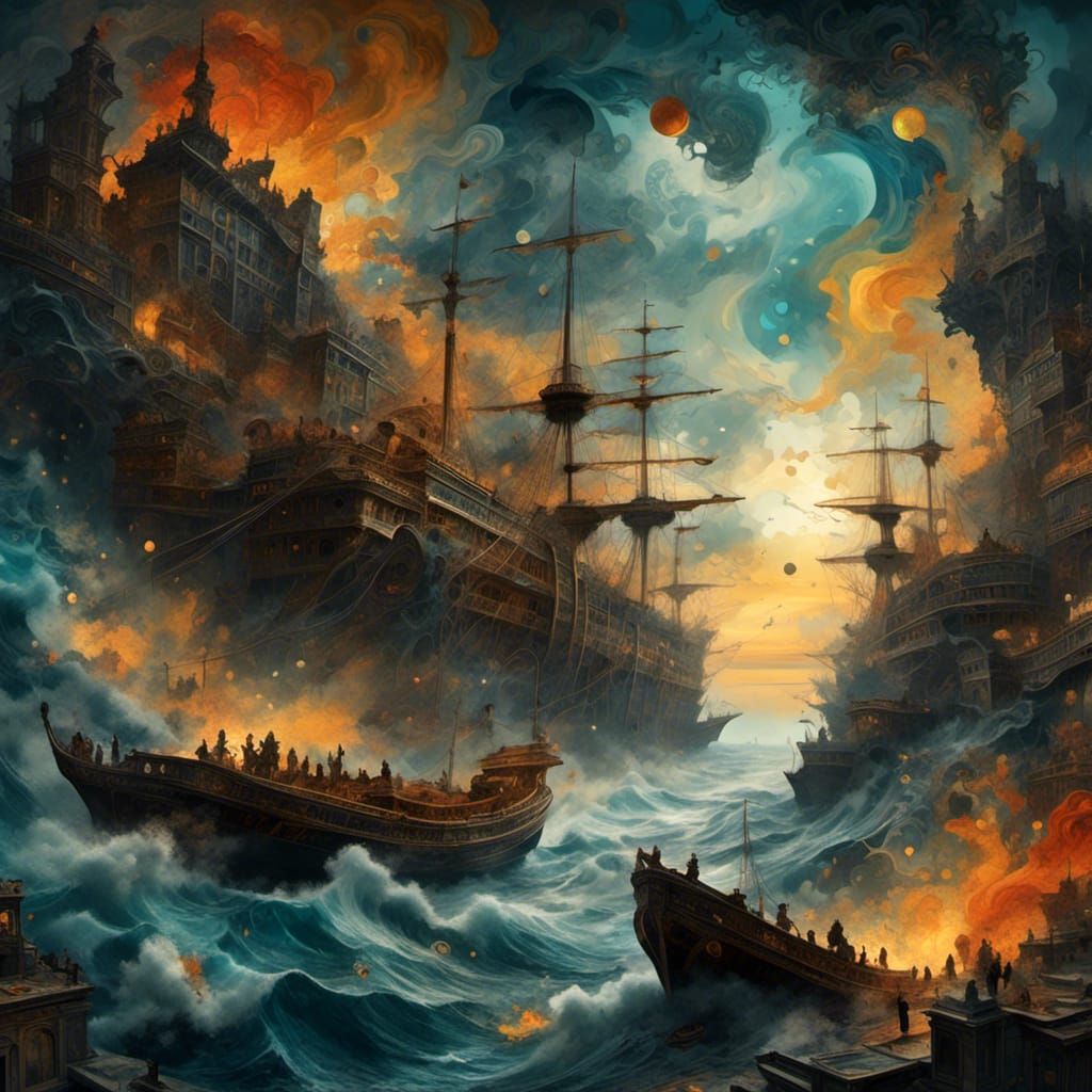 Chaos<lora:3D Liquid Fractal:1.0>