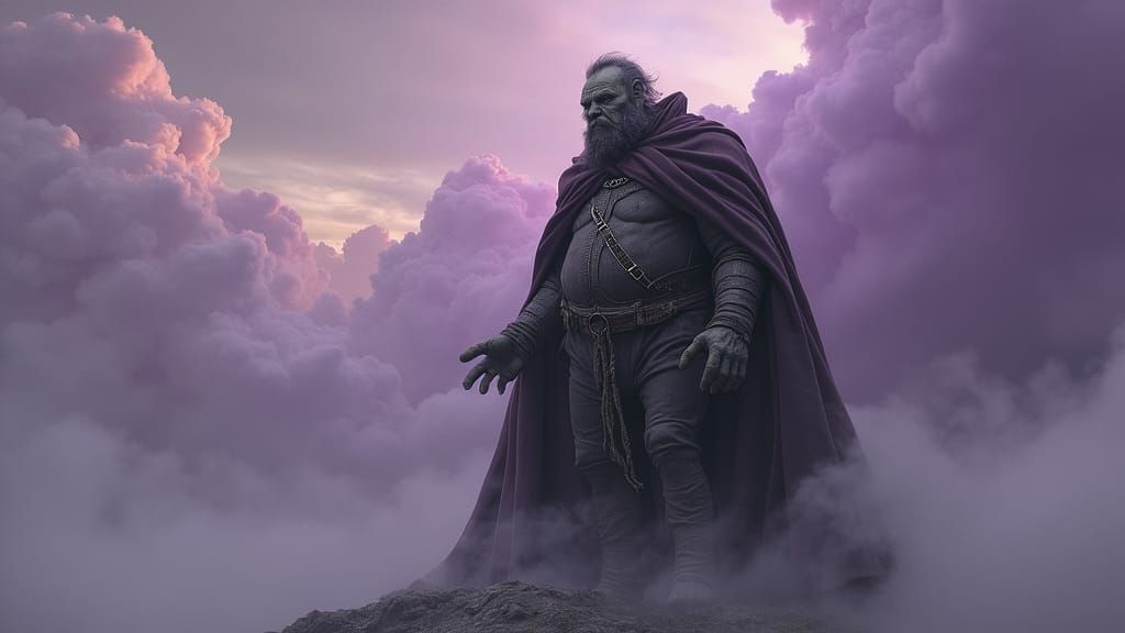 Friendly Cloud Giant in High Fantasy Style