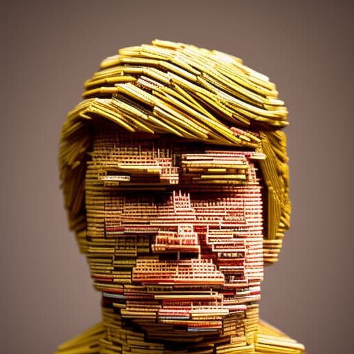 Donald Trump made out of matchsticks #1