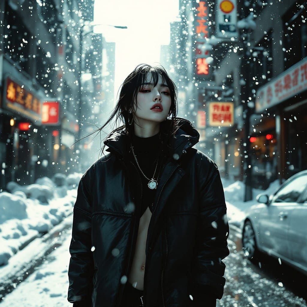 K-Pop Inspired Photo with Futuristic Surrealism