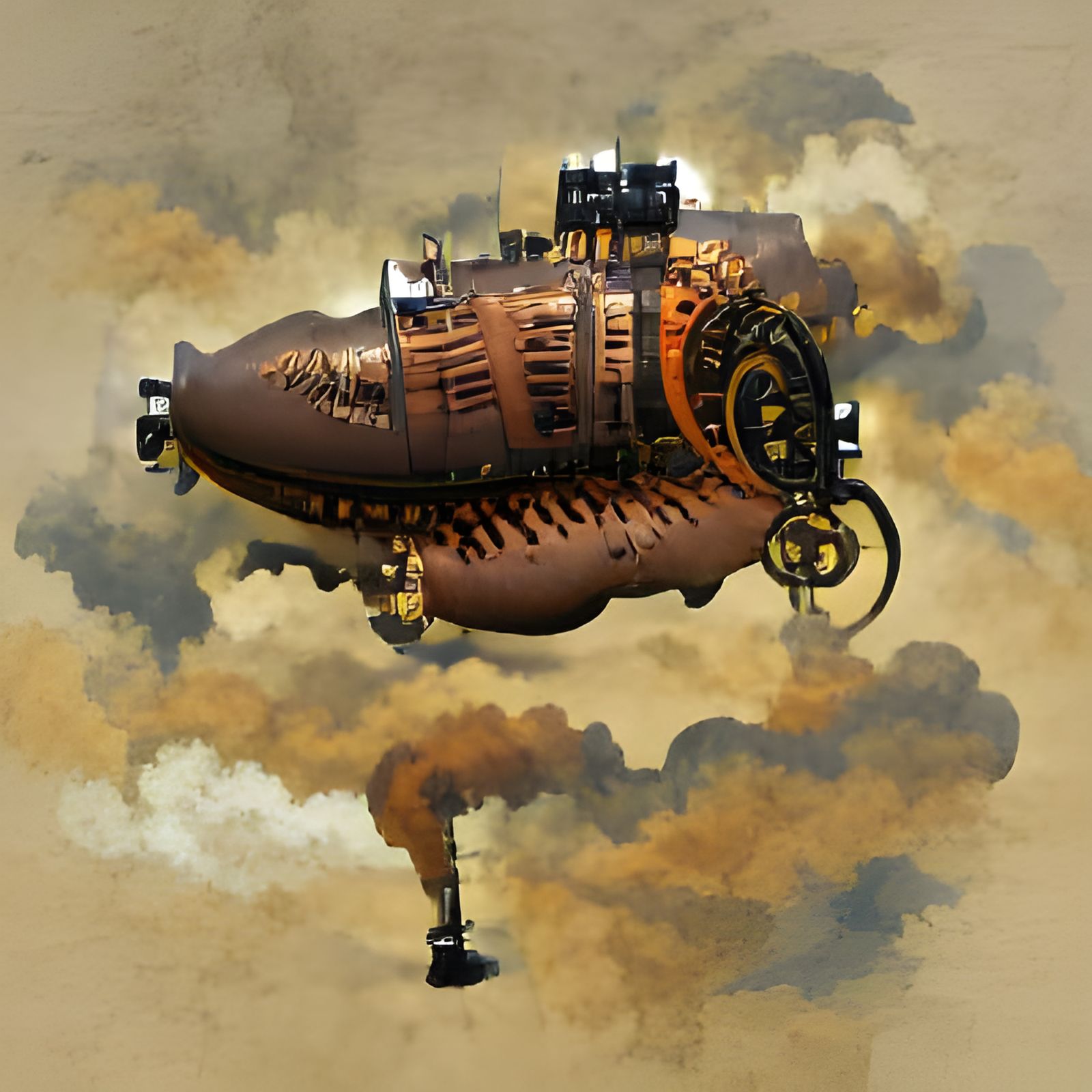 Apocalyptic Steampunk Blimp: Giant Airship