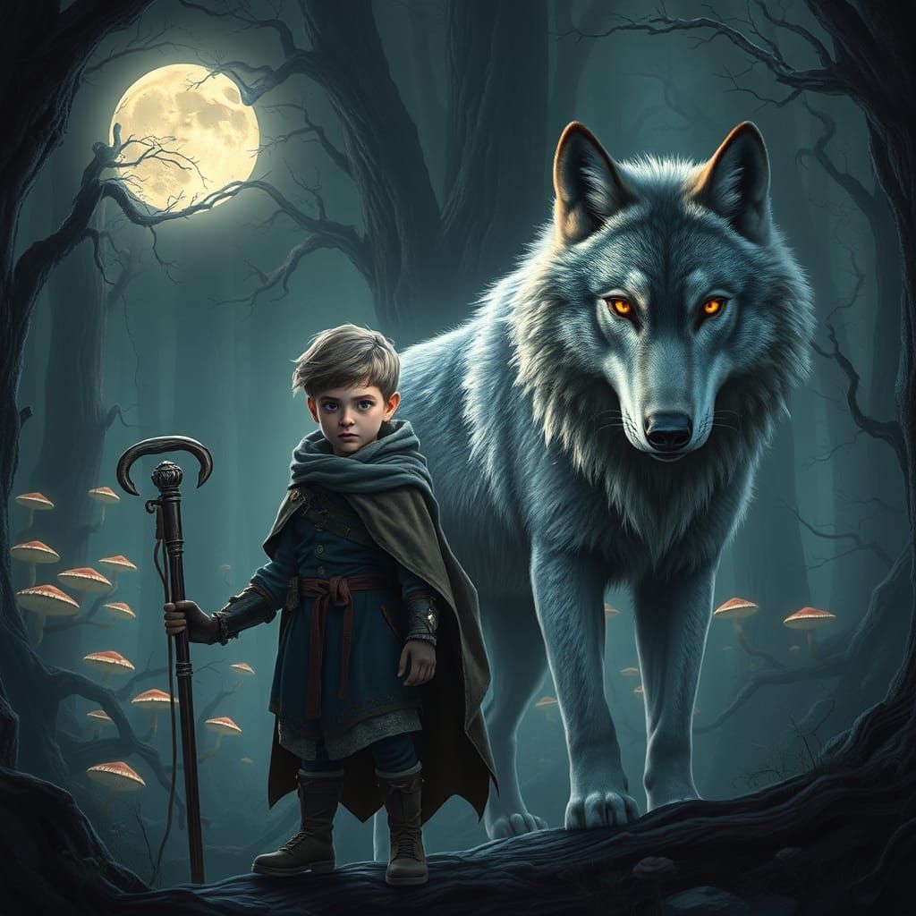 Mystical Forest Guardian in Fantasy Concept Art Style