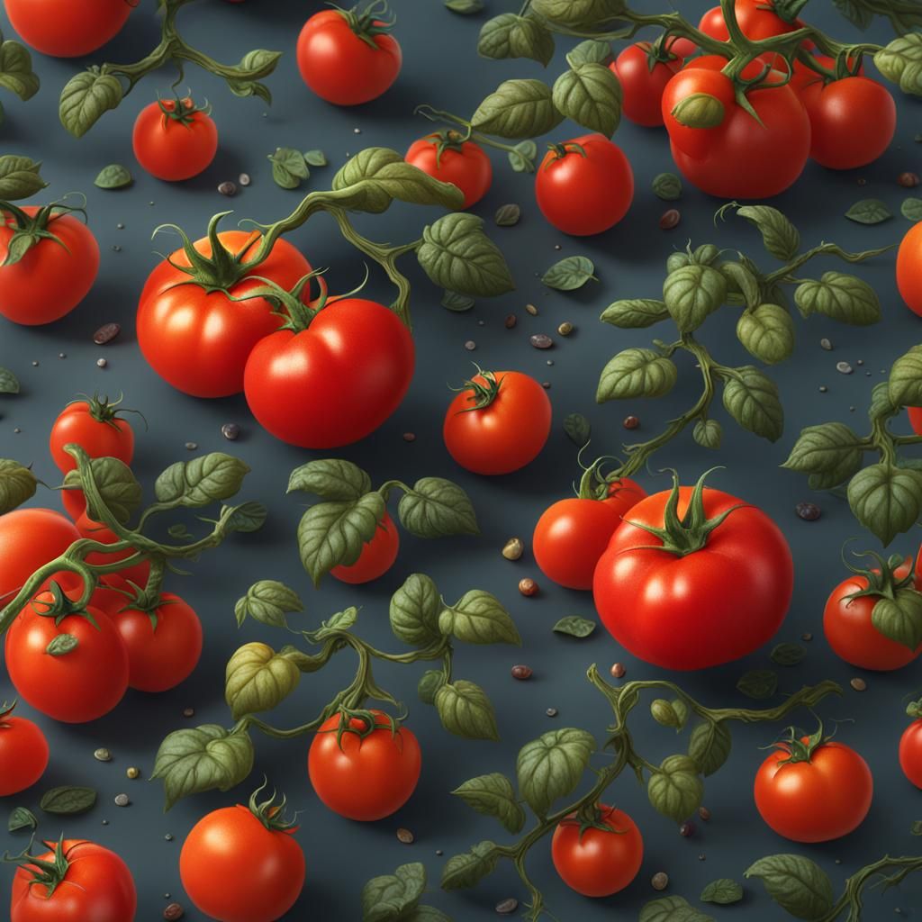 Brave Tomato in Detailed Fantasy Concept Art