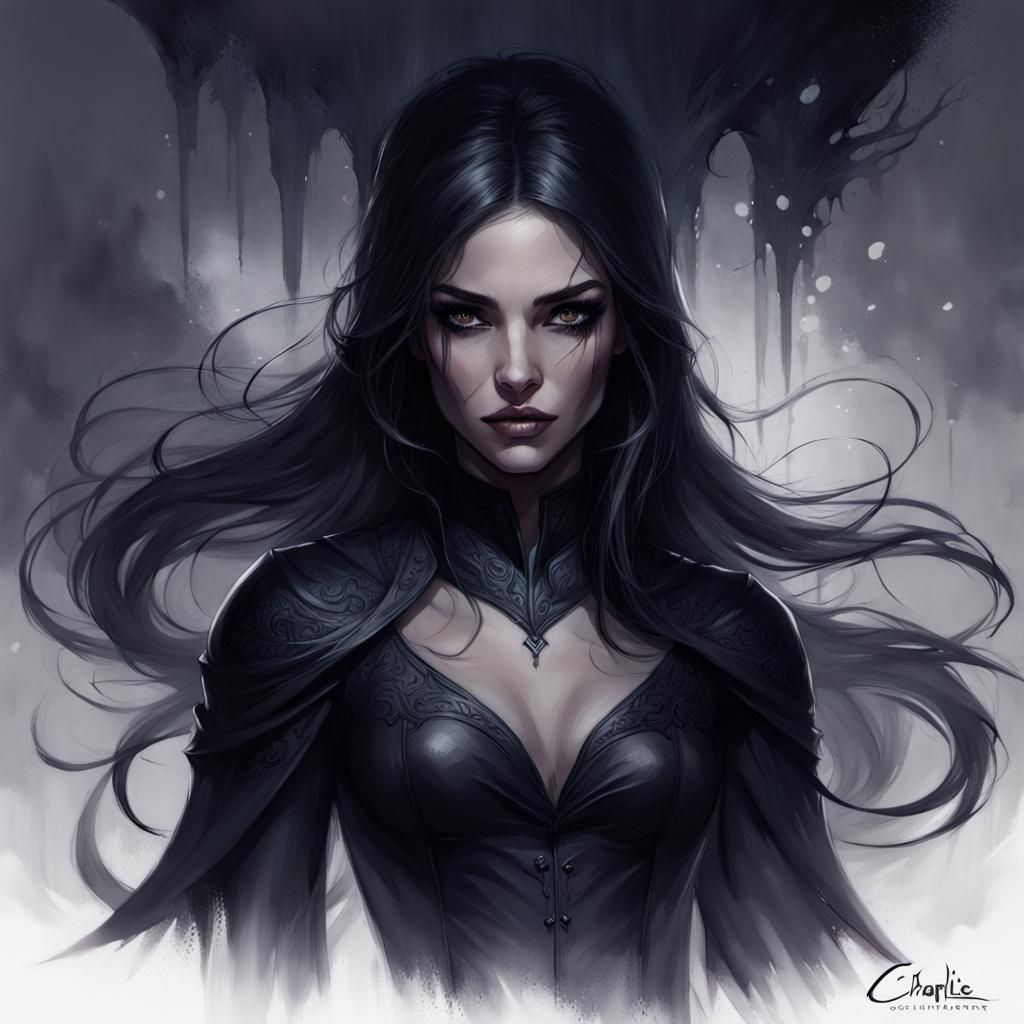 Grimdark Warrior in Desolate Landscape