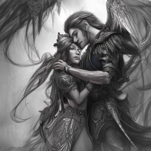 Pencil Sketch of True Love Concept Art