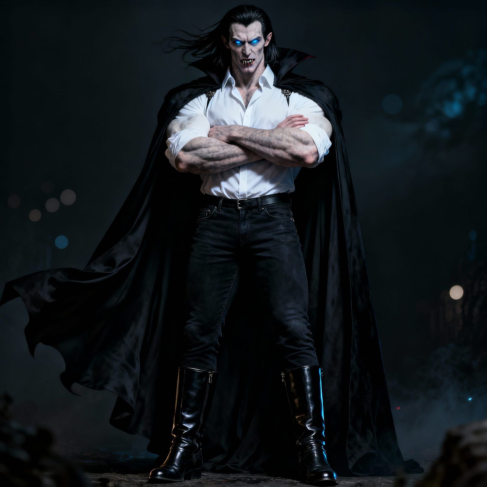 Gothic Vampire Lord in Dramatic Lighting