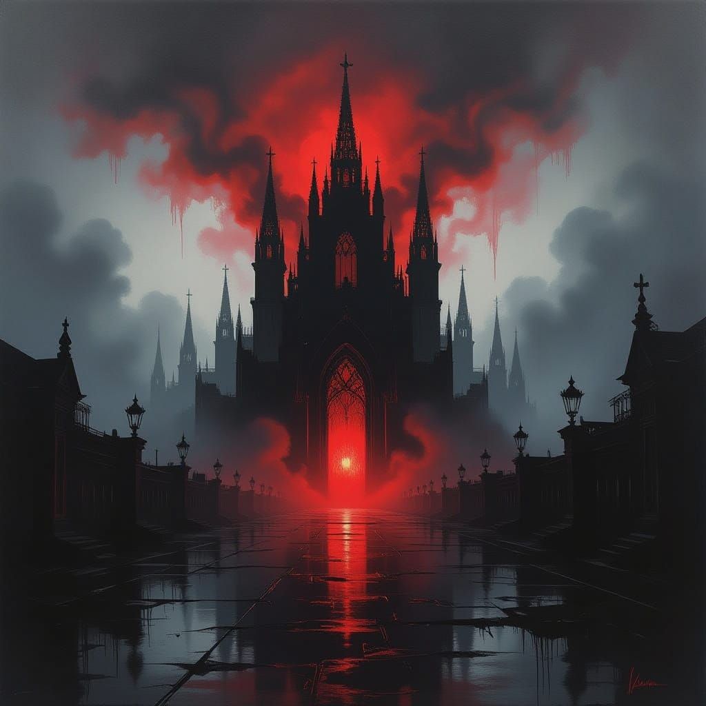 Ethereal Gothic Apocalypse in Oil