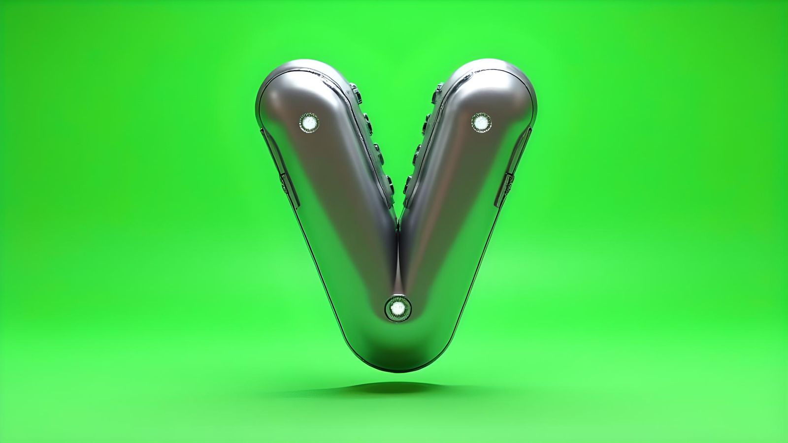 Hi-Tech Letter V Robot Character Design