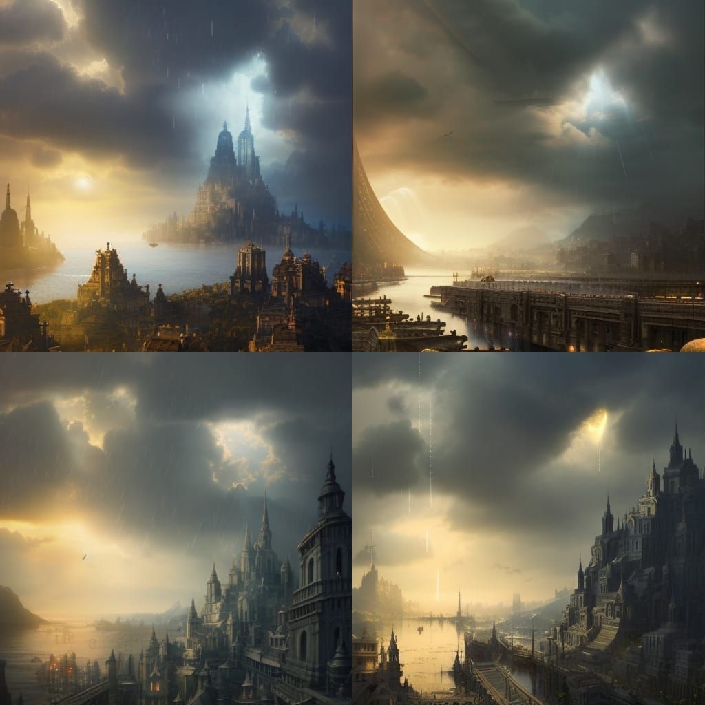 Bright Rain on a Sunny Day: Digital Matte Painting