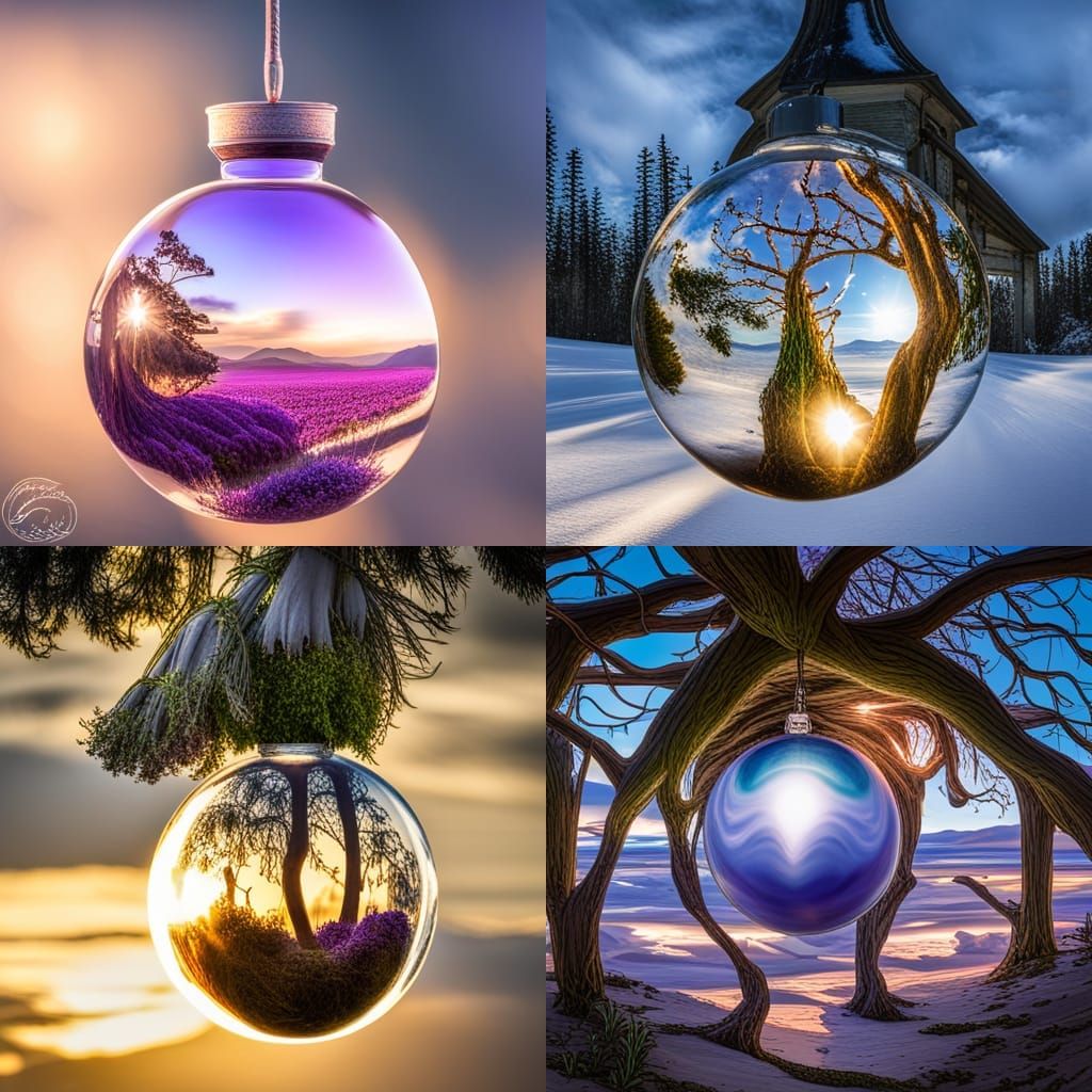 Witchy Glass Orbs with Lavender and Sage