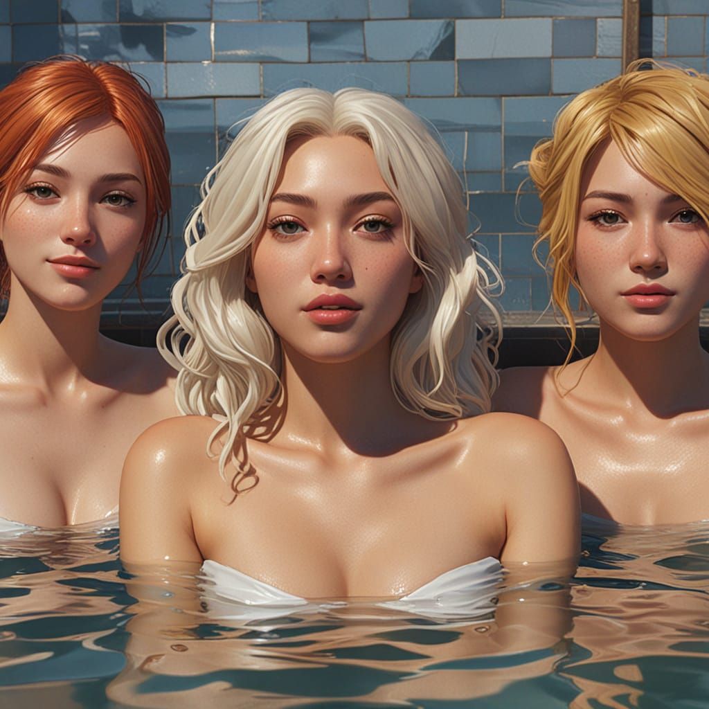 Friends Relaxing in a Jacuzzi