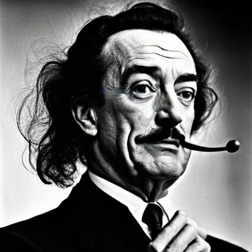 Surreal Mustache Twirl: A Hyperrealistic Homage