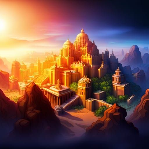 Hyperrealistic Quantum Civilization Concept Art