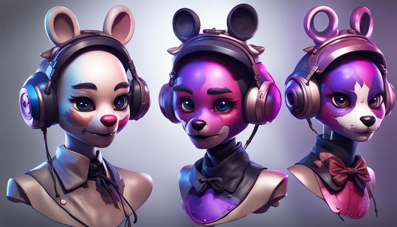 Five Nights at Candy's Portrait in Art Nouveau Style