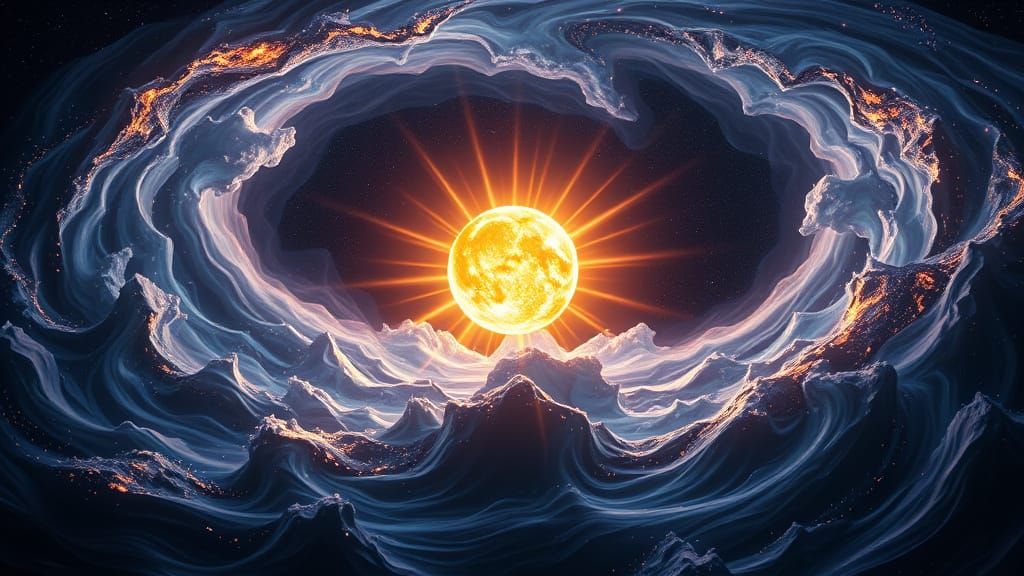 Celestial Vortex in Cosmic Splendor