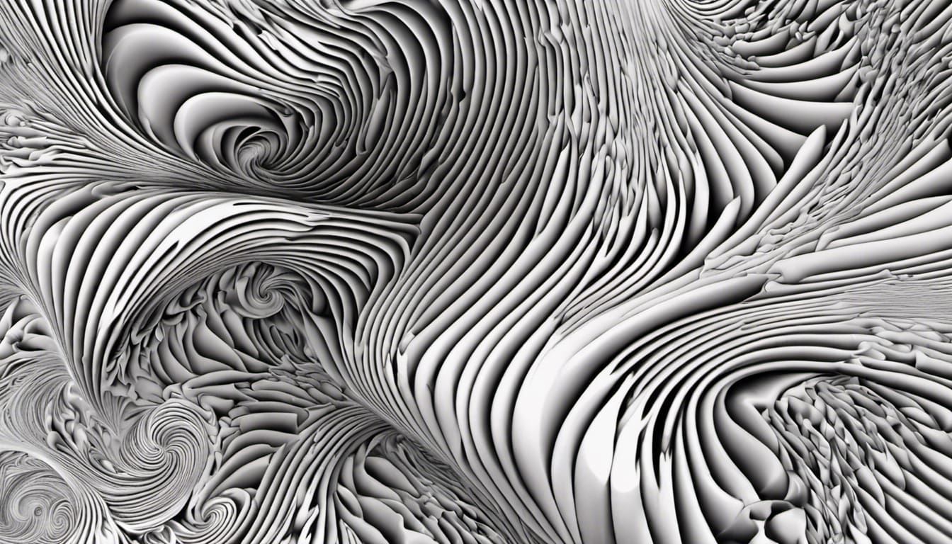 Complex Abstract Fractal Design with 3D Shading