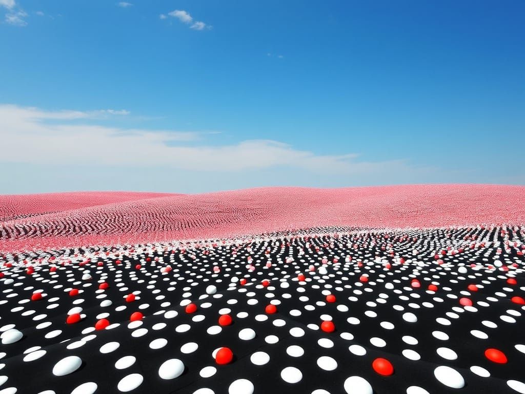 Polka Dot Landscape in Kusama Style