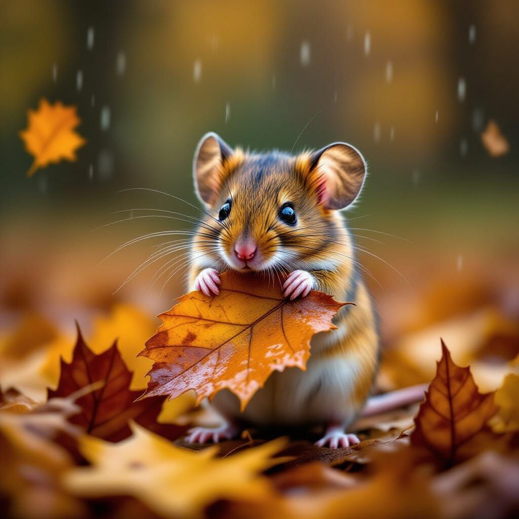 A mouse in autumn