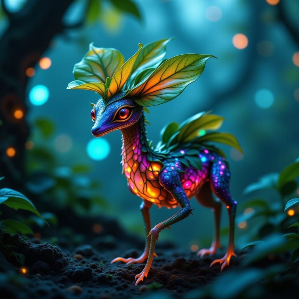 Iridescent Leafalope Stalks Alien Forests