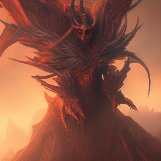 Detailed Matte Painting of The Devil