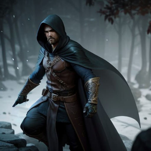 D&D Thief in Bokeh Background, 3D Anime Art