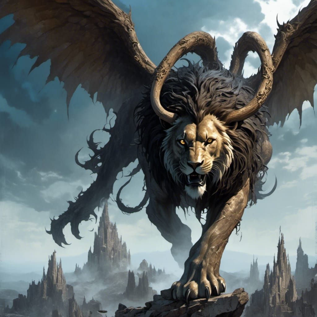 Manticor <lora:MythMedia:1.0>